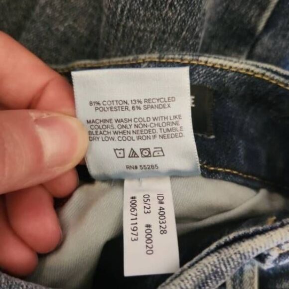 NWT EXPRESS High Rise Raw Hem Flexx Straight Ankle Jeans Women's S Short - Picture 10 of 11